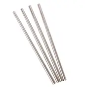 36pc Appetito Stainless Steel Straight Smoothie Straws Tub Drinking Pipe