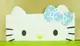 【震撼精品百貨】Hello Kitty 凱蒂貓~頭型卡片-愛心藍