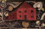 RED HOUSE~ MY PRIMITIVE THINGS COLLECTION ~ LINEN RUG PATTERN