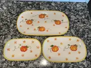 TEMPTATIONS PUMPKIN PATCH 3-SET GRADUATED PLATTERS
