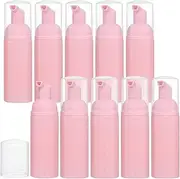 Soap Foam Bottle Empty Lash Cleanser Bottles 10 pcs Travel Foaming Lotion Containers with Pump for Dispenser (60ml, 2OZ)