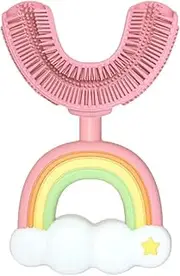 U-Shaped Toothbrush for Kids - Rainbow U-Shaped Silicone Toothbrushes - Food Grade Cartoon Manual Toothbrush, Deep Cleaning Toothbrush for Home, Travel