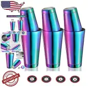 6-Piece Colorful Cocktail Shaker Set - Stainless Steel Bartending Essentials