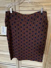 Luluroe Skirt 2X Cassie Diamond Print Stretch Pull On