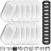 ADV Home. Cat Fountain Filter - Pack of 12 Filters + 12 Filter Sponge for Cat Water Fountain - Compatible Replacement Parts, 3-in-1 Filtering (Activated Carbon + Resin + Cotton)