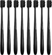 Patelai 8 Pieces Soft Toothbrush Micro Nano Extra Soft Toothbrush with 20, 000 Bristles for Teeth Oral Gum Adults(Black with Black Bristle)