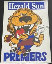 AFL BRISBANE LIONS 2002 PREMIERS WEG BROWN BLACK RICH NEALE