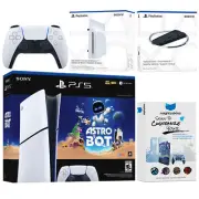 Sony PS5 Astro Bot Slim Digital Bundle + Disc Drive Attachment + Vertical Stand