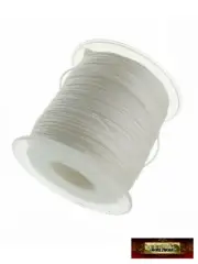 M00223-100-FS MOREZMORE 100Y Thin Satin Cord Rattail WHITE 1mm Macrame Chinese
