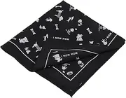[GLSTOY] Dog Print Bandana for Men Multi Purpose Headband Fashionable Handkerchief for Cycling Hiking and Casual Wear Unique Vintage Style Design