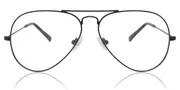 Pilot Full Rim Metal Men's Glasses Online Black Size 55 - Lenses Included - Private Health Rebate - Blue Light Block - SmartBuy Collection