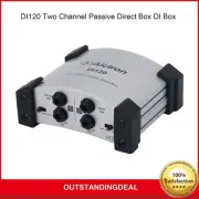 Alctron DI120 Silver Two Channel Passive Direct Box for Electric Guitar Mixer SZ