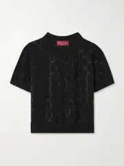 [Gucci] Gucci - Crystal-embellished Wool Sweater - Black - M M Black