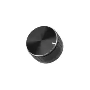 Potentiometer Control Knob Knurled Shaft Hole Volume 6mm/ Black/ Aluminium Alloy