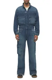 Hudson Jeans The Outlaw Denim Jumpsuit in Indigo Stone at Nordstrom, Size Medium