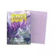 (60-Pk) Dragon Shield DUAL MATTE Card Sleeves Mini/Japanese Size - ORCHID Purple