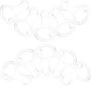 jojofuny 30pcs Embroidery Floss Organizer Cards Clear Acrylic Cross Stitch Thread Holder Transparent Floss Drops for Sewing Thread Storage
