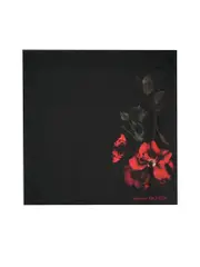 Alexander Mcqueen Silk Roseembellished Square Scarf
