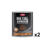 2 x CRC Metal Armour Paint Protectant 1L Zinc Rich Primer & Sealer