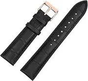 [g24] 19mm Genuine Leather Watch Band Strap Fits PRC200 , Quickster Chronograph, PRC200 Black Rose Buckle