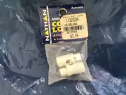 Vintage Nathan Mini Cord Locks – White- Pittsfield Massachusetts