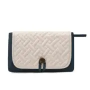 NNEDSZ Blue and White Patchwork Portable Baby Changing Mat - Waterproof, Foldabl