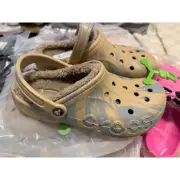 Crocs 208333-2ZM-M9 W11 Adult Baya Lined Marbled Clog Slippers,