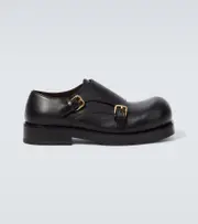 [Bottega Veneta] Bottega Veneta Helium leather monk strap shoes AU 5 black