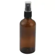 100ML Amber Glass Bottle with Black ATOMISER Sprays,Refillable7694