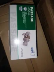 Passage Doorknob Satin Nickel Adjustable Backset Tulip Style.