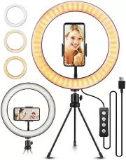 Selfie Ring Light with Tripod Stand Stylish Ring Light 10.2 Inch