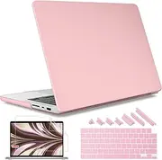 May Chen Case for M4 MacBook Pro 14 inch Case 2021-2024 Release A3112 A3401 A3185, M3 A2918 M2 A2779 M1 A2442 Pro Max Chip, Plastic Hard Shell with Keyboard Cover, Baby Pink