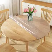 32 Inch Diameter Round Crystal Clear PVC Table Top Protector Plastic Tableclo...