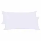 2Pcs Zippered Body Pillowcase Covers Microfiber Long Pillow Cases 20x48 White