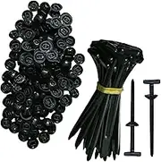 200PCS Nylon Universal Cable Tie Buckle – Heavy Duty Self-Locking Zip Tie Clips with Pin & Button Design, UV Resistant Cable Fasteners for Car, Garage, Auto Repair and Hole Fastening