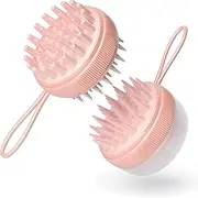 TOUCHBeauty Silicone Scalp Massage Brush, Shampoo Brush 2-in-1,Head Massage for Wet and Dry Hair,Bath Brush Rubber Care Improves Blood Circulation for Men Women Pets (PINK)