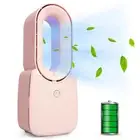 Small Tower Fan 11.8 Inch Personal Portable Fan Rechargeable USB Quiet Bladeless