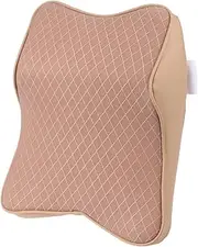 Car Headrest Pillow Memory Foam Cervical Pillow Cozy for Sleep Car Seat Accessories Car Back Seat Pillow Car Neck Break Cushion Beige
