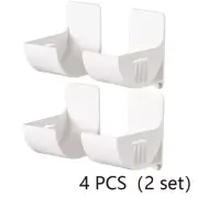 2 Pair Wall Mounted Trash Bags Holder Garbage Bag Storage Box Organizers Plastic