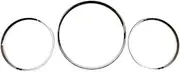 Chrome Styling Dashboard Gauge Ring Set Compatible with Mercedes Compatible with Benz W163 ML Class Car Trim