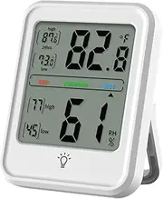 Room Temperature Thermometer Backlight Multifunctional Hygrometer Large LCD Screen for Home and Office