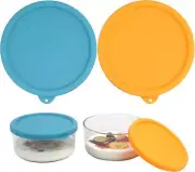 2 Packs Silicone Replacement Lids for Ultimate 1-Quart Glass Yogurt Containers
