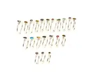 WHOLESALE 21PC 925 SOLID STERLING SILVER CUT GREEN PERIDOT MIX RING LOT P987