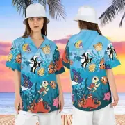 Finding Nemo Hawaiian 3D Shirt, Nemo Marlin Dory Crush 3D Shirt