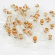 20/10Pcs 1ml Glass Bottles Small Tiny Clear Glass Bottle with Cork Vials Hot~