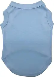 Petitebella Pet Supply Plain Blue Cotton Tank Top T-Shirt Blouse Dress Dog Cat (Small)