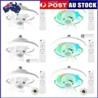 Silent Ceiling Fan with Lights Remote Control for Bedroom Living Room Kitchen