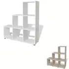 Staircase Living Room Office Bookcase Display Shelf with Open Compartment vidaXL