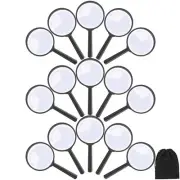 15 Pack Handheld Magnifier Plastic Magnifying Glass for Reading Jewelry Home ...