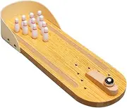 Happyyami Desktop Bowling Game Wooden Mini Bowling Toy Set Perfect for Bar Decor